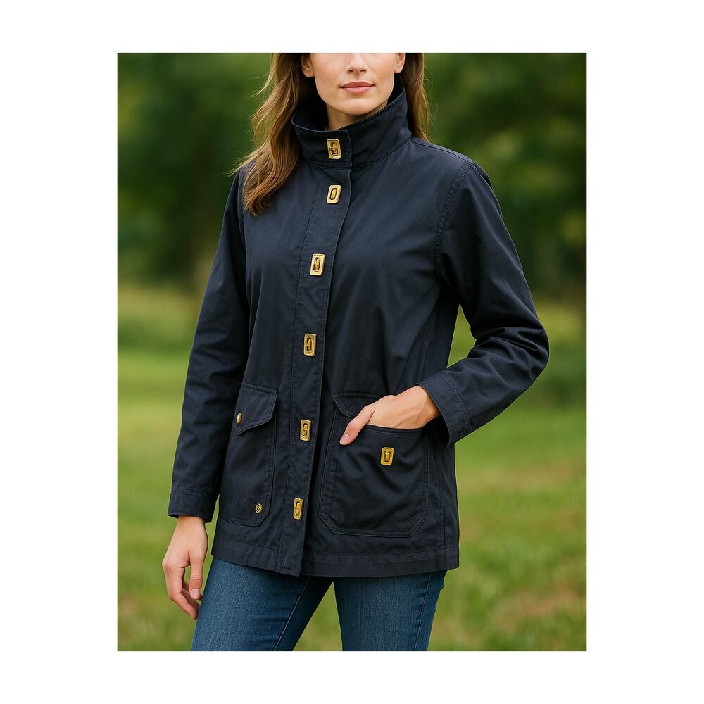 Ralph Lauren Lauren Dry Goods Navy Coated Canvas Jacket